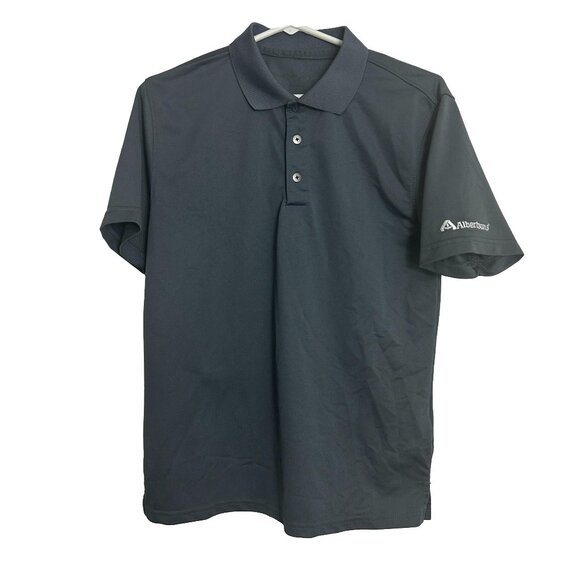 Albertsons Logo Work Shirt Polo Mens Size Small Gray Lightweight Short Sleeve - Picture 1 of 7